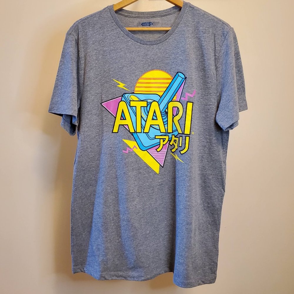 Old Navy Unisex Gray ATARI Graphic T-Shirt NWOT - (L)